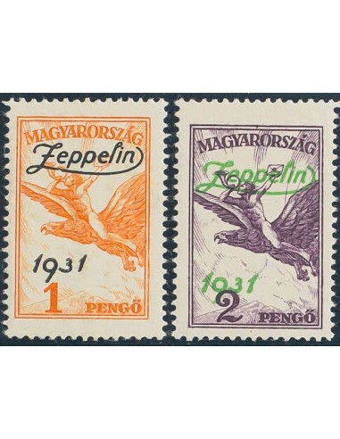 Hungría, Aéreo. *Yv 24/25. 1931. Serie completa. MAGNIFICA. Yvert 2012: 180 Euros.