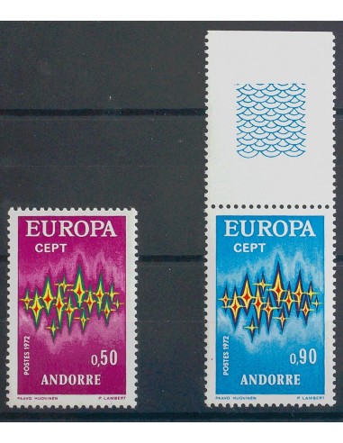 Andorra Francesa. **Yv 217/18. 1972. Serie completa. MAGNIFICA. Yvert 2014: 41 Euros.