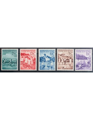 Antillas Holandesas. *Yv 222/26. 1951. Serie completa. MAGNIFICA. Yvert 2013: 55 Euros.