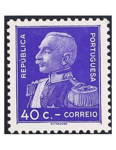 Portugal. *Yv 571a. 1934. 40 cts violeta. Papel PORCELANA. MAGNIFICO. Yvert 2012: 40 Euros.