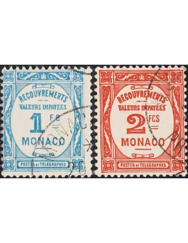Mónaco, Tasas. ºYv 27/28. 1932. Serie completa. MAGNIFICA. Yvert 2014: 184 Euros.