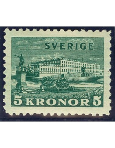 Suecia. *Yv 223. 1931. 5 k verde. MAGNIFICO. Yvert 2013: 125 Euros.