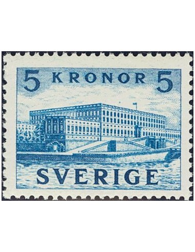 Suecia. **Yv 941. 1941. 5 k azul. MAGNIFICO. Yvert 2013: 67,5 Euros.