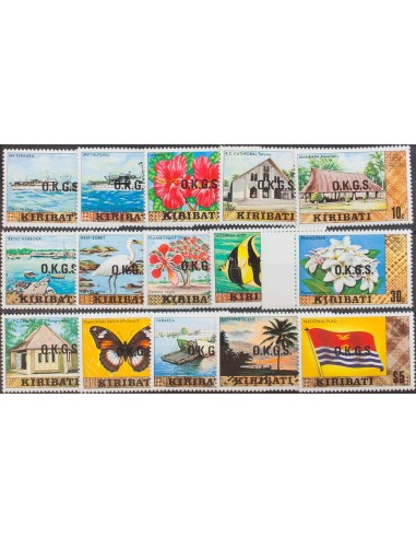 Kiribati, Servicio. **Yv 1/15, 16/20. 1981. Dos series completas. MAGNIFICAS. Yvert 2014: 37,5 Euros.