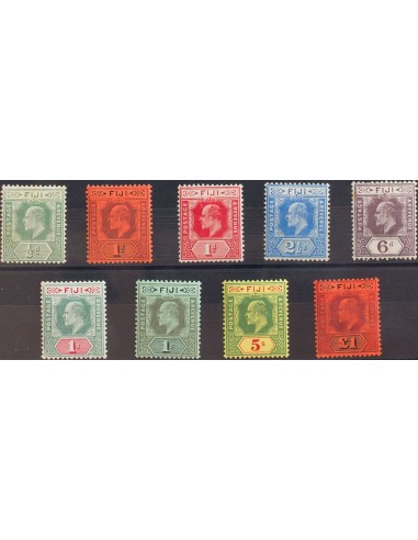 Fiji. *Yv 58/66. 1905. Serie completa. MAGNIFICA. (SG115/17, 118/24 475£) Yvert 2014: 650 Euros.