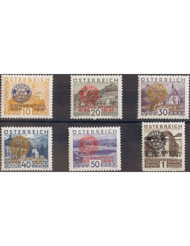 Austria. **Yv 398A/F. 1931. Serie completa. MAGNIFICA Y RARA. Yvert 2014: 720 Euros.