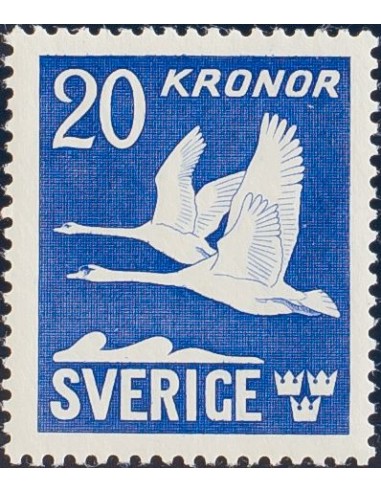 Suecia, Aéreo. *Yv 7. 1942. 20 k ultramar. MAGNIFICO. Yvert 2013: 100 Euros.