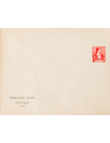 Suiza, Entero Postal. (*)Yv . 1907. 10 cts rosa rojo sobre Entero Postal Privado GEBRÜDER ROTH. MAGNIFICO.
