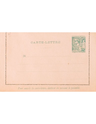 Mónaco, Entero Postal. (*)Yv 200. 1886. 25 cts verde sobre rosa sobre Tarjeta Entero Postal. MAGNIFICA. Yvert 2014: 43 Euros.