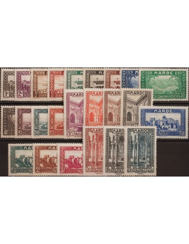 Marruecos Francés. *Yv 128/49. 1933. Serie completa. MAGNIFICA. Yvert 2013: 112 Euros.