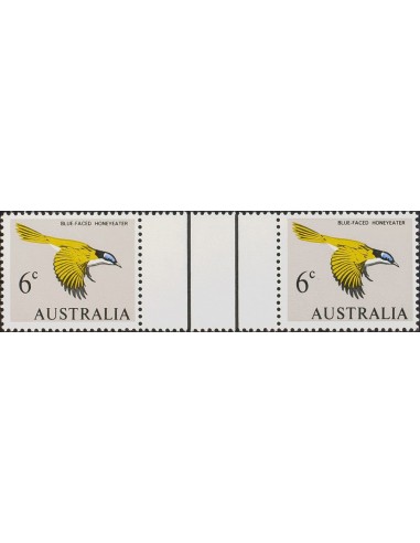 Australia. **Yv 324(2). 1966. 6 cts multicolor, pareja con INTERPANEL. MAGNIFICA. (SG387)