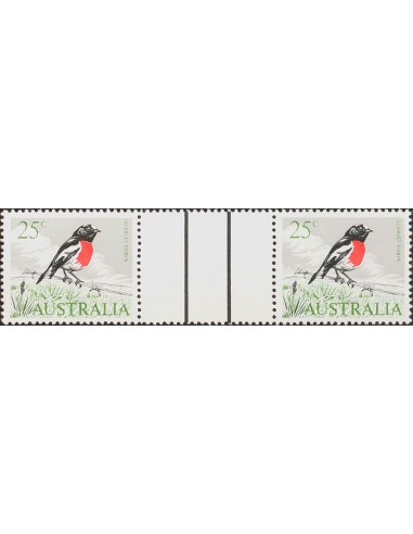 Australia. **Yv 333(2). 1966. 25 cts multicolor, pareja con INTERPANEL. MAGNIFICA. (SG333)