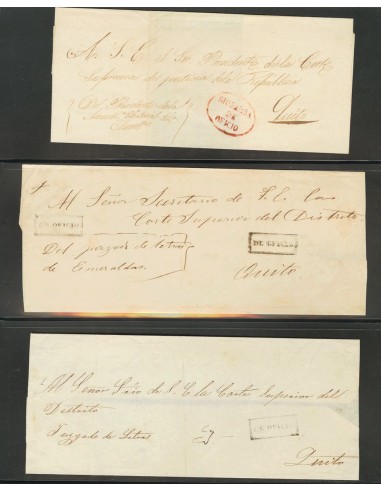 Ecuador, Prefilatelia. Sobre Yv . (1850ca). Interesante colección de Plicas Judiciales de Ecuador circuladas entre 1850 y 1860