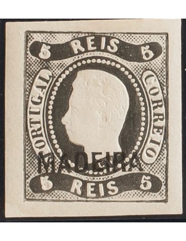 Madeira. *Yv 6. 1866. 5 reis negro. REIMPRESION DE 1905. MAGNIFICO.