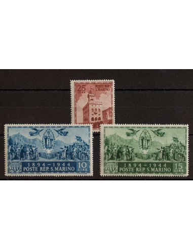 San Marino. **Yv 276A/C. 1945. Serie completa. MAGNIFICA. Yvert 2016: 120 Euros.