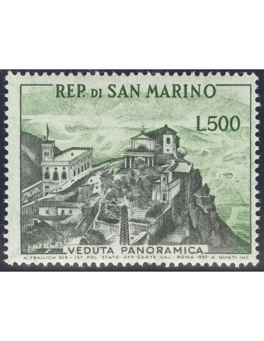 San Marino. **Yv 444. 1958. 500 liras verde. MAGNIFICO. Yvert 2016: 150 Euros.