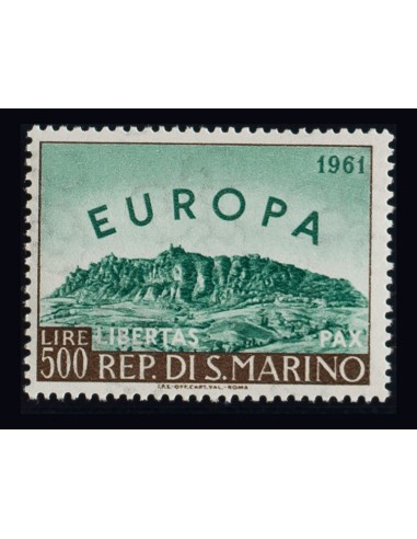 San Marino. **Yv 523. 1961. 500 liras verde. MAGNIFICO. Yvert 2016: 38 Euros.