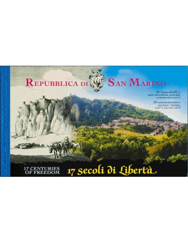 San Marino. **Yv 1702C. 2000. Serie completa, en carnet especial. MAGNIFICA. Yvert 2016: 32 Euros.