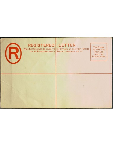 Gibraltar, Entero Postal. (*)Yv . 1889. 20 cts rojo sobre Entero Postal de Certificados (152 mm x 95 mm). MAGNIFICO.
