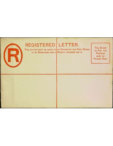 Gibraltar, Entero Postal. (*)Yv . 1889. 20 cts rojo sobre Entero Postal de Certificados (132 mm x 86 mm). MAGNIFICO.