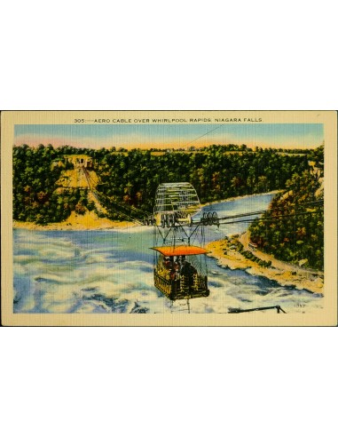 Estados Unidos. (*). (1910ca). Tarjeta Postal Ilustrada. AEROCABLE OVER WHIRPOOL RAPIDS NIAGARA FALLS, del ingeniero español L