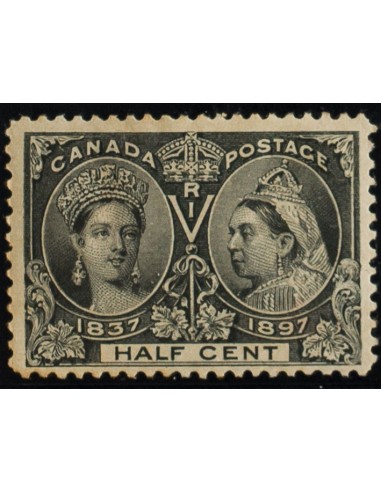 Canadá. *Yv 38. 1897. ½ cts negro. MAGNIFICO. Yvert 2010: 100 Euros.