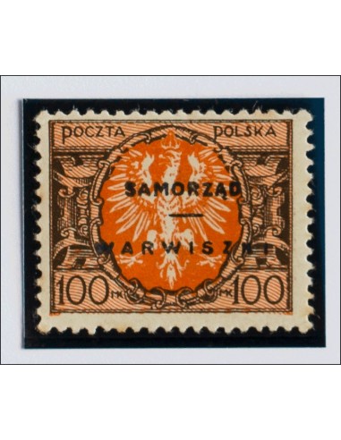 Lituania, Ocupación Polaca. *Yv 2. 1923. 100 m castaño y naranja (manchitas del tiempo). BONITO Y RARO. Yvert 2015: 700 Euros.