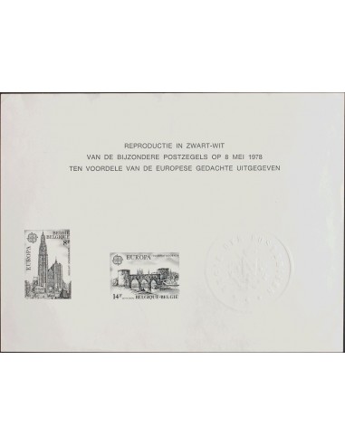 Bélgica. (*)Yv 1886/87. 1978. Serie completa. HOJITA MINISTERIAL. MAGNIFICA. (COB 1891/92, 175 Euros)
