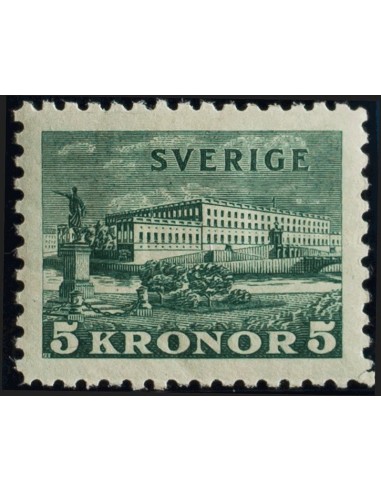 Suecia. *Yv 223. 1931. 5 k verde. MAGNIFICO. Yvert 2016: 125 Euros.