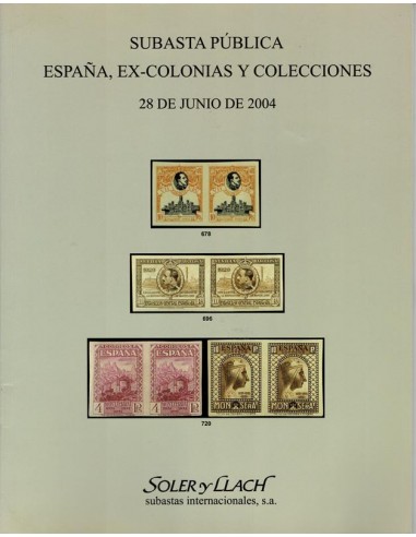 Subasta Pública Filatelia de España, Ex-Colonias y Colecciones, junio de 2004