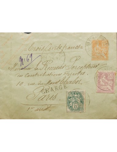 Francia, Entero Postal. Sobre Yv 128, 111. 1903. 15 cts naranja sobre Entero Postal Certificado de SAINT BREVIN LES PINS a PAR
