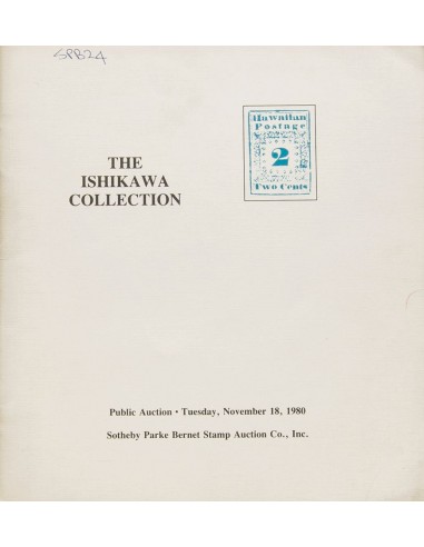 Hawai, Bibliografía. 1980. Subasta de la Colección THE ISHIKAWA COLLECTION OF THE POSTAGE STAMPS AND POSTAL HISTORY OF THE HAW