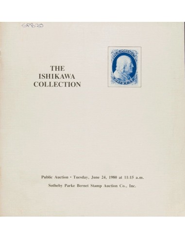 Estados Unidos, Bibliografía. 1980. Subasta de la Colección THE ISHIKAWA COLLECTION OF UNITED STATES 1851-1857 1 CENT BLUE ISS