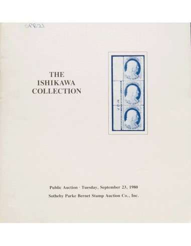 Estados Unidos, Bibliografía. 1980. Subasta de la Colección THE ISHIKAWA COLLECTION OF THE UNITED ESTATES 1851-1857 1 CENT BLU