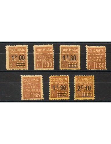 Francia, Paquetes Postales. *Yv 47/53. 1926. Serie completa. MAGNIFICA. Yvert 2019: 155 Euros.