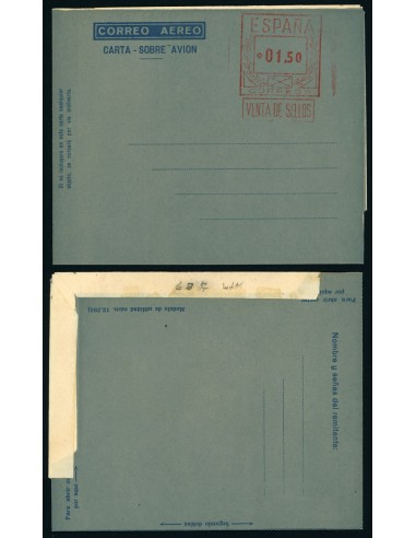 OL00290. Aerograma 1949. Franqueo 1,50 pesetas. Tipo C (I) AA+E K68c