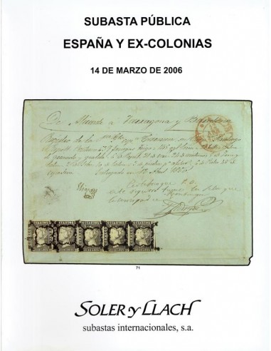 Subasta Pública Filatelia de España, Ex-Colonias y Colecciones, marzo de 2006