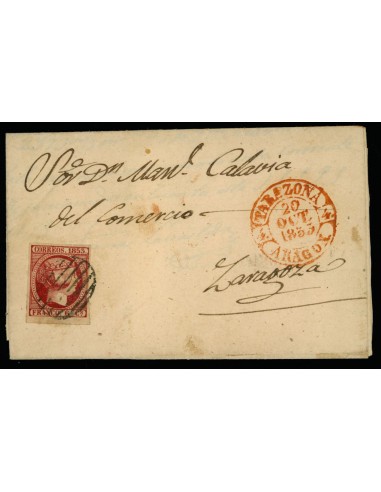 OL00408. Carta. 1853, 20 de octubre. Tarazona a Zaragoza