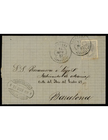 OL00410. Carta. 1880, 18 de noviembre. Tarazona a Barcelona