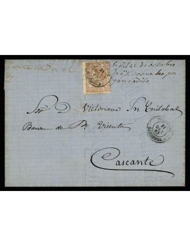 OL00411. Carta. 1867, 21 de octubre. Tarazona a Cascante