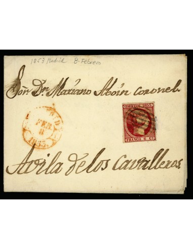 OL00540. Carta. 1853, 8 de febrero. Madrid a Ávila de los Caballeros