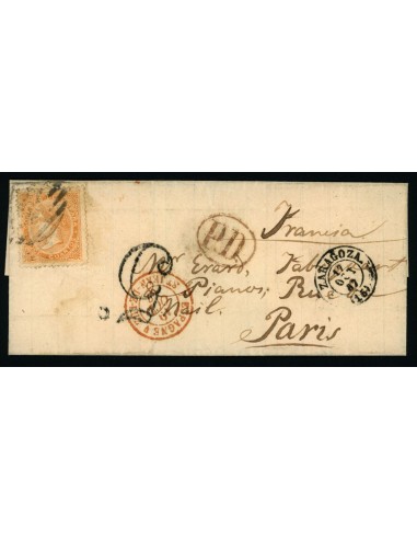 OL00548. Envuelta. 1867, 17 de octubre. Zaragoza a Paris