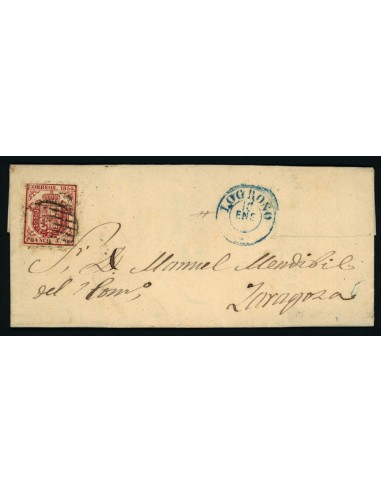OL00607. Carta. 1855, 1818 de enero de 1855.  de enero. Logroño a Zaragoza