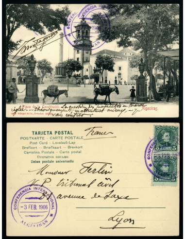 OL00627. Postal. 1906, 3 de febrero. Algeciras a Lion