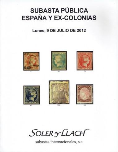 Subasta Pública Filatelia de España, Ex-Colonias, 9 de julio de 2012