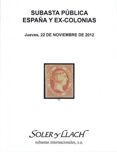 Subasta Pública Filatelia de España, Ex-Colonias, 22 de noviembre de 2012