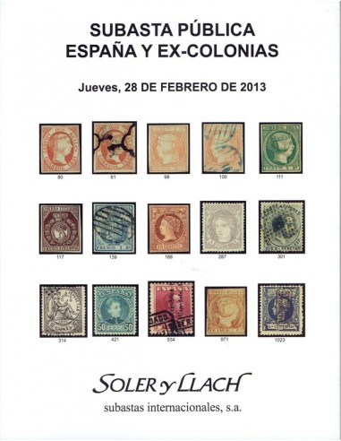 Subasta Pública Filatelia de España, Ex-Colonias, 28 de febrero de 2013