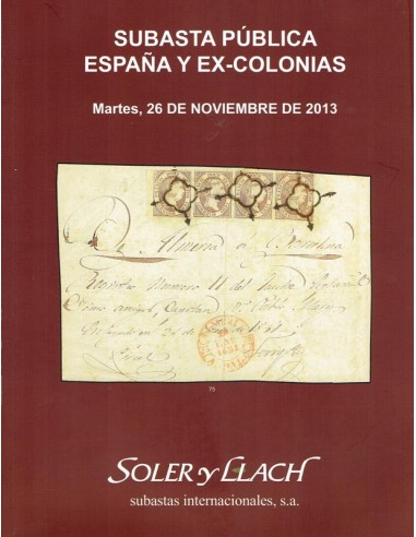 Subasta Pública Filatelia de España, Ex-Colonias, 26 de noviembre de 2013