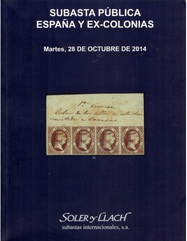 Subasta Pública Filatelia de España, Ex-Colonias, 28 de octubre de 2014