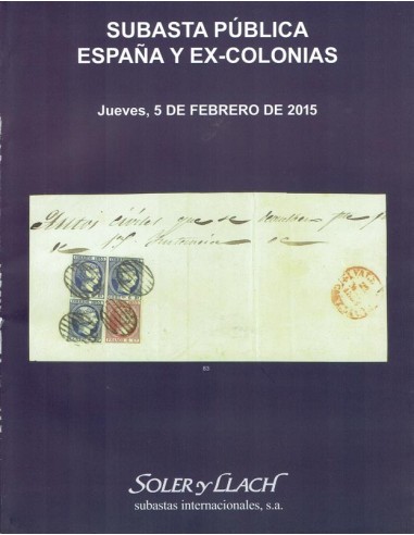 Subasta Pública Filatelia de España, Ex-Colonias, 5 de febrero de 2015.